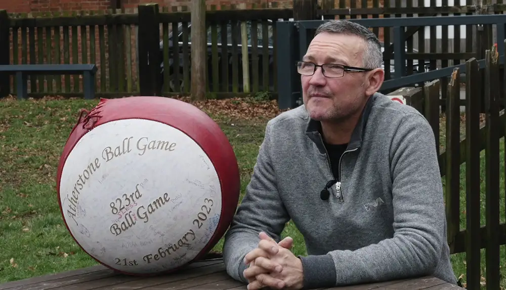Rob Bernard discussed the 823rd Atherstone Ball Game